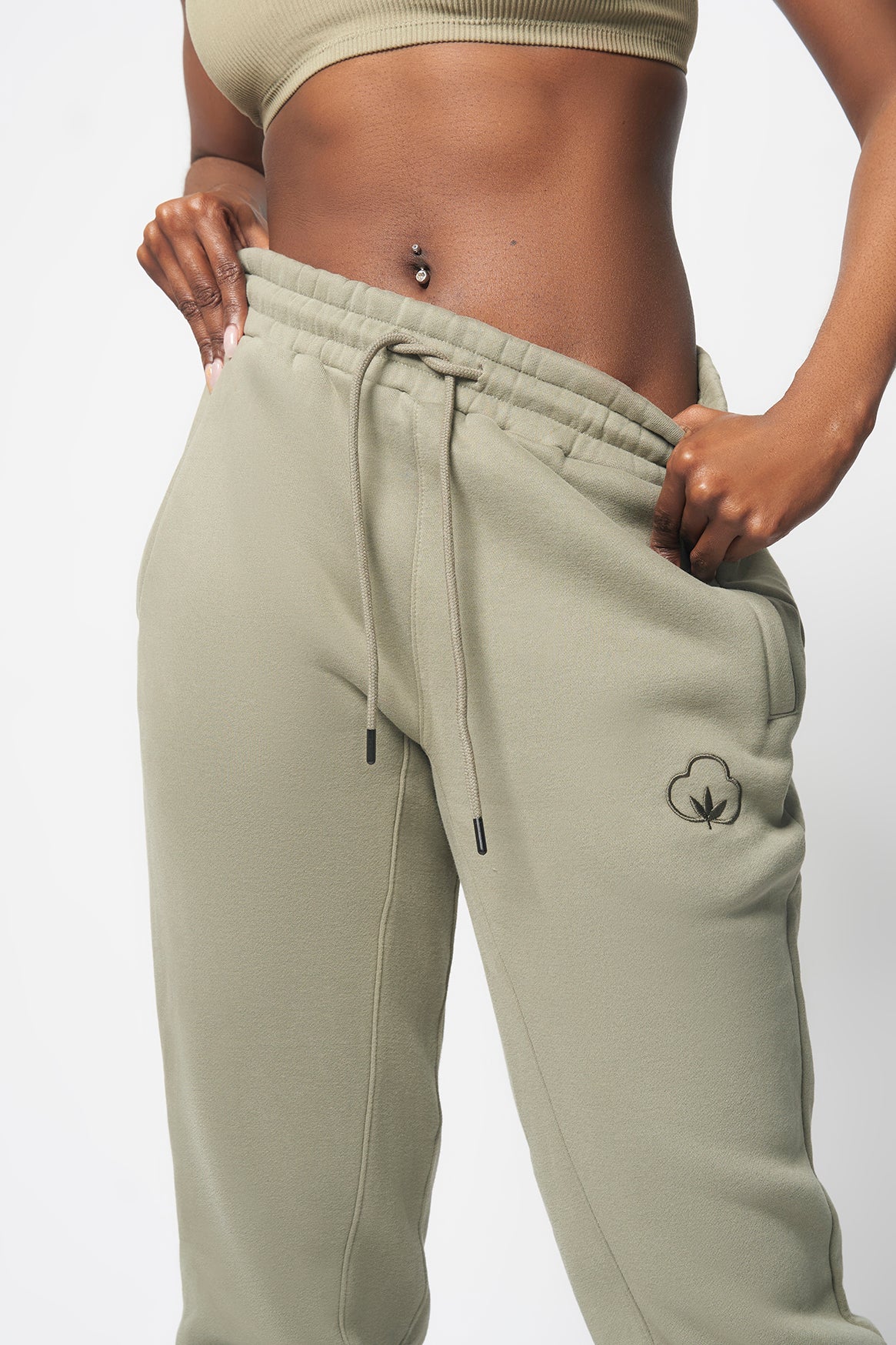 Women's Drawstring Sweatpants- Sage