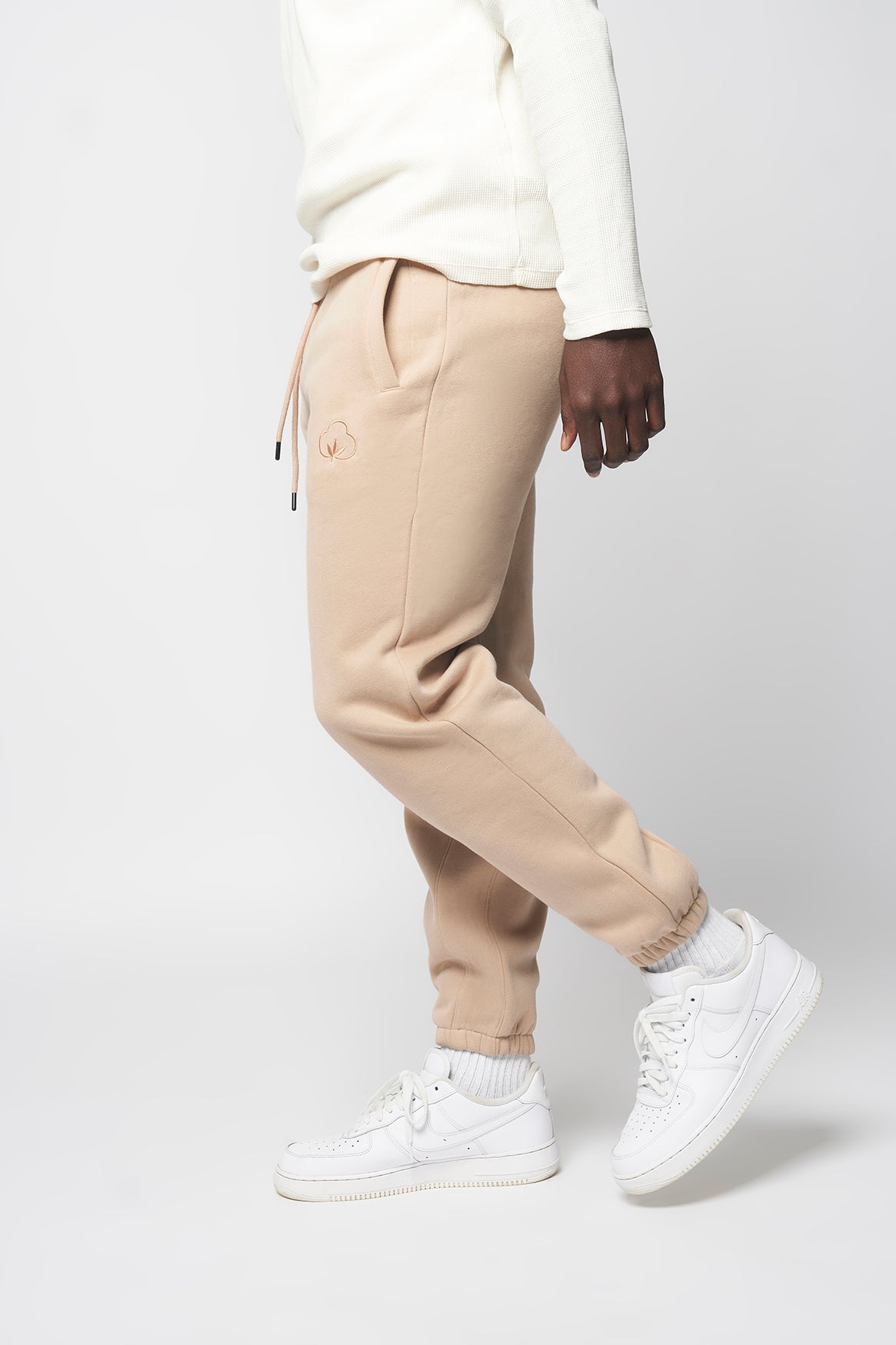 Men's Drawstring Sweatpants- Sand