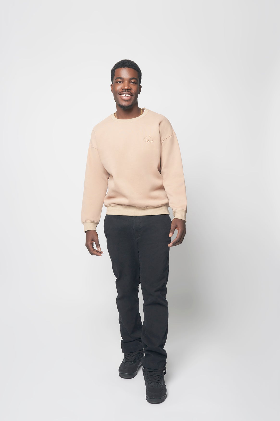 Men's Crewneck Sweatshirt- Sand