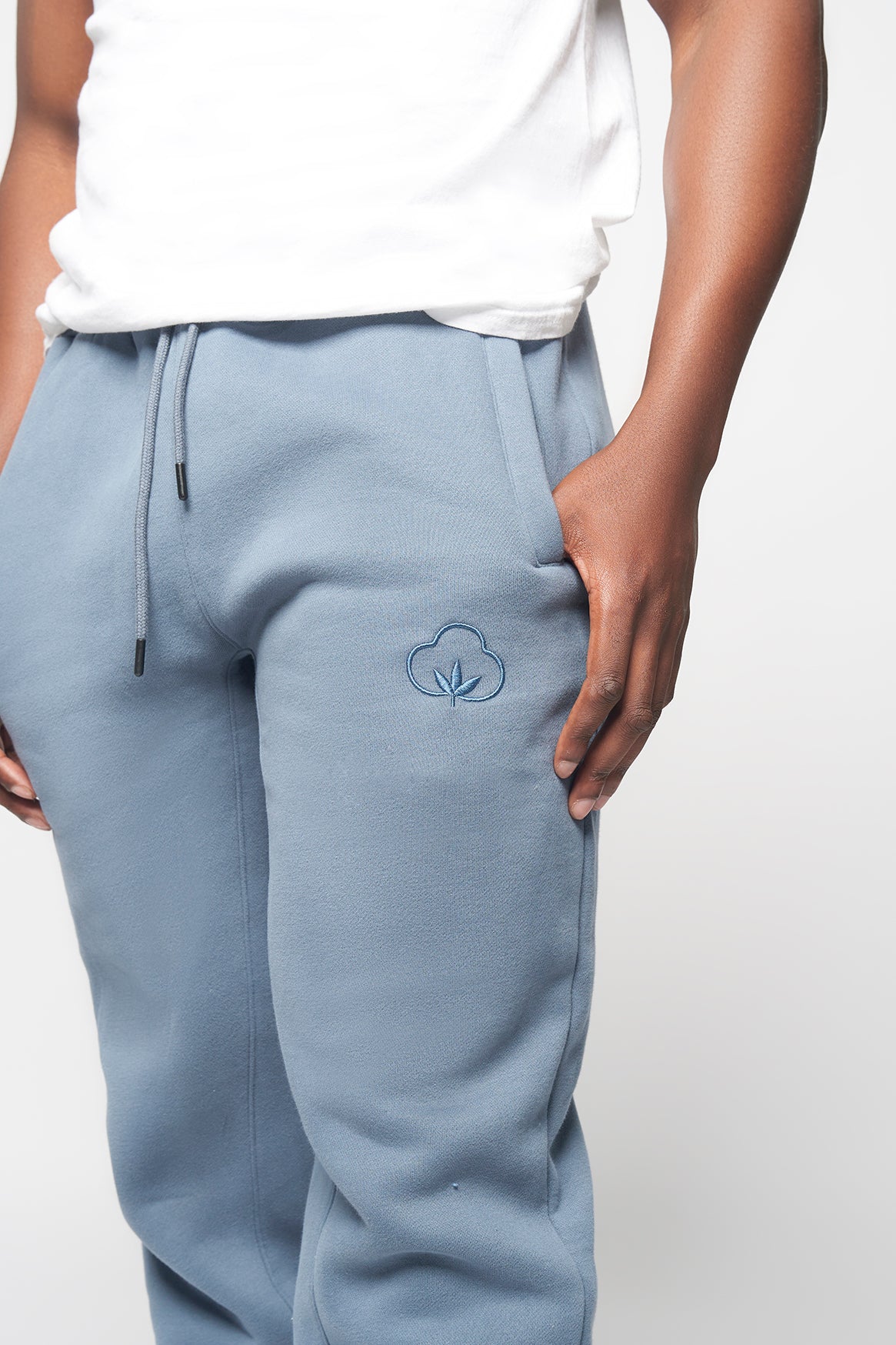Men's Drawstring Sweatpants- Blue Haze