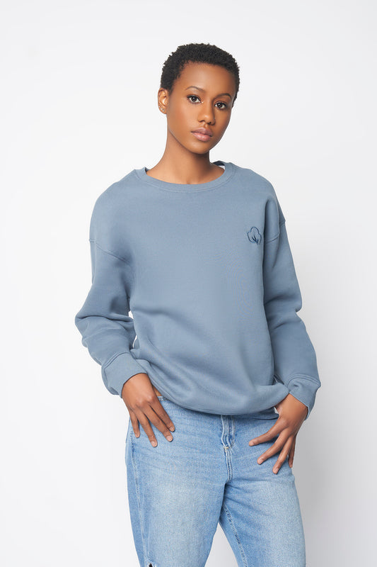 Women's Crewneck Sweatshirt- Blue Haze