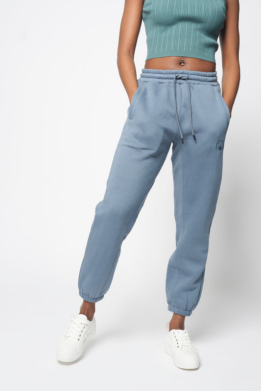 Women's Drawstring Sweatpants- Blue Haze