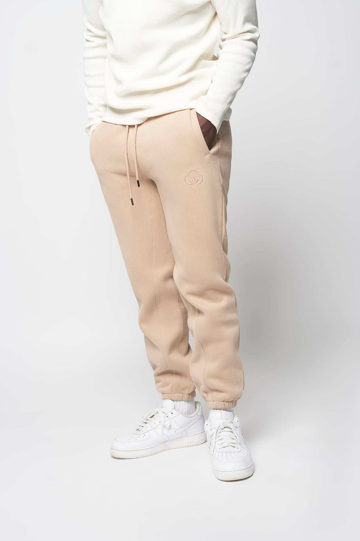 Men's Drawstring Sweatpants- Sand