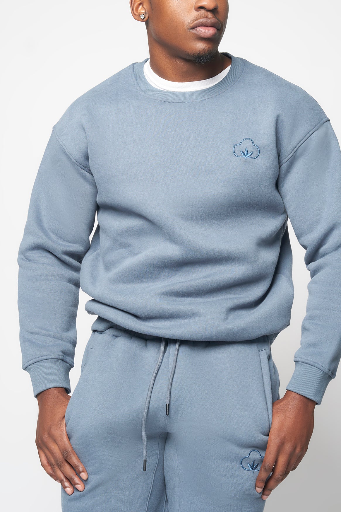 Men's Crewneck Sweatshirt- Blue Haze