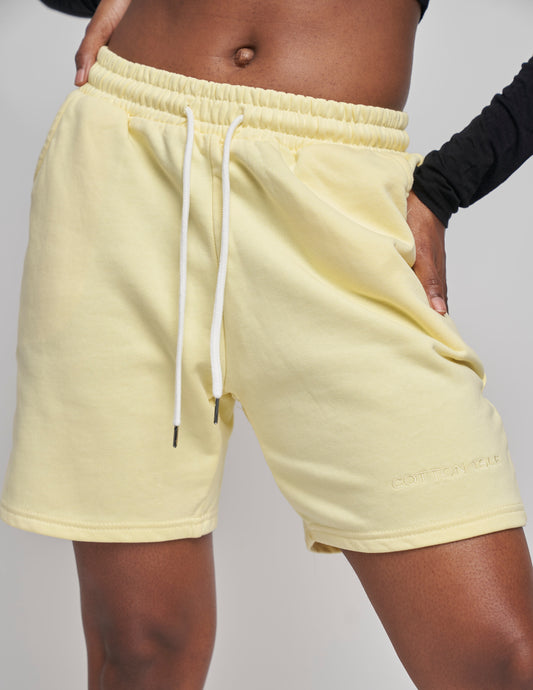 Women's Drawstring  Sweatshorts- Macaroon